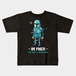 I'm Fine It's Just A Scratch Wounded Soldier Kids T-Shirt